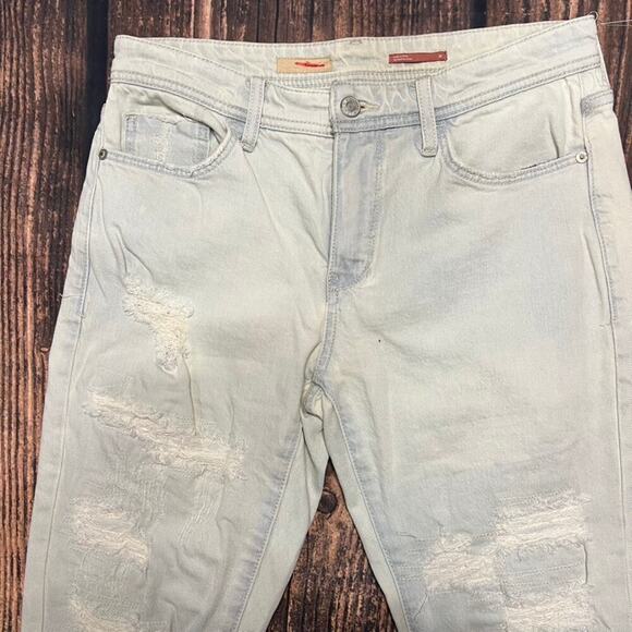 Anthropologie Pilcro Women's Distressed Slim Boyfriend Jeans Blue‎ Size 29 - Picture 2 of 6